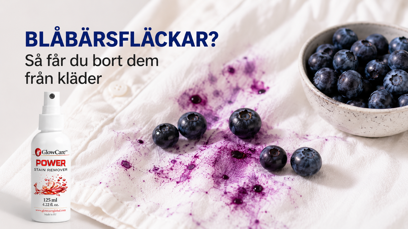 Hur får man bort blåbärsfläckar från kläder?