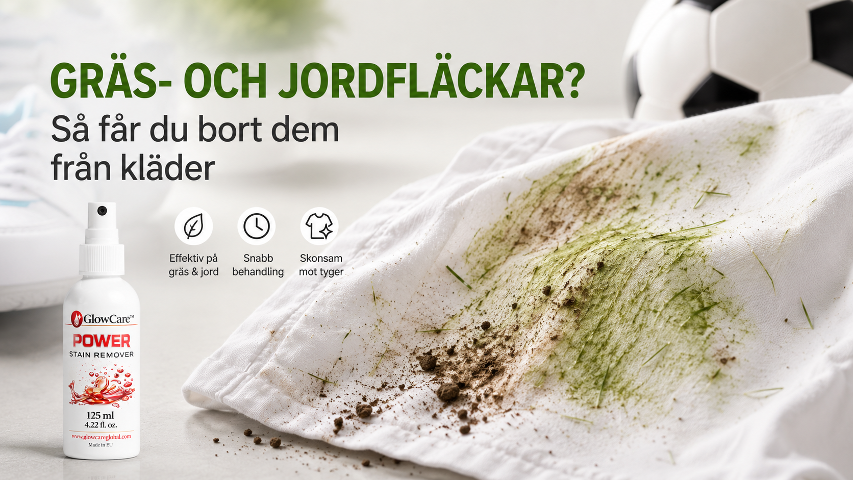 Hur får man bort gräs- och jordfläckar från kläder?