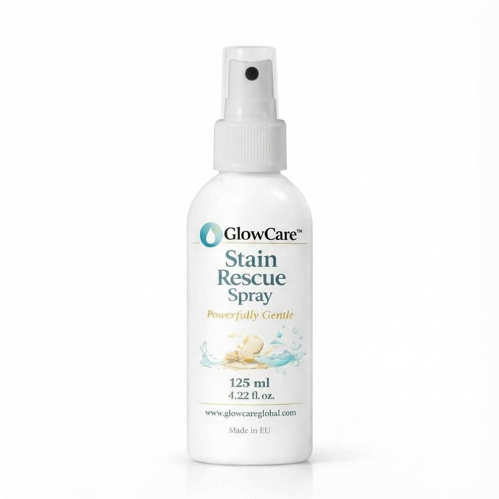 GlowCare Stain Rescue Spray 125 ml skonsam fläckborttagare för barnkläder och känsliga tyger