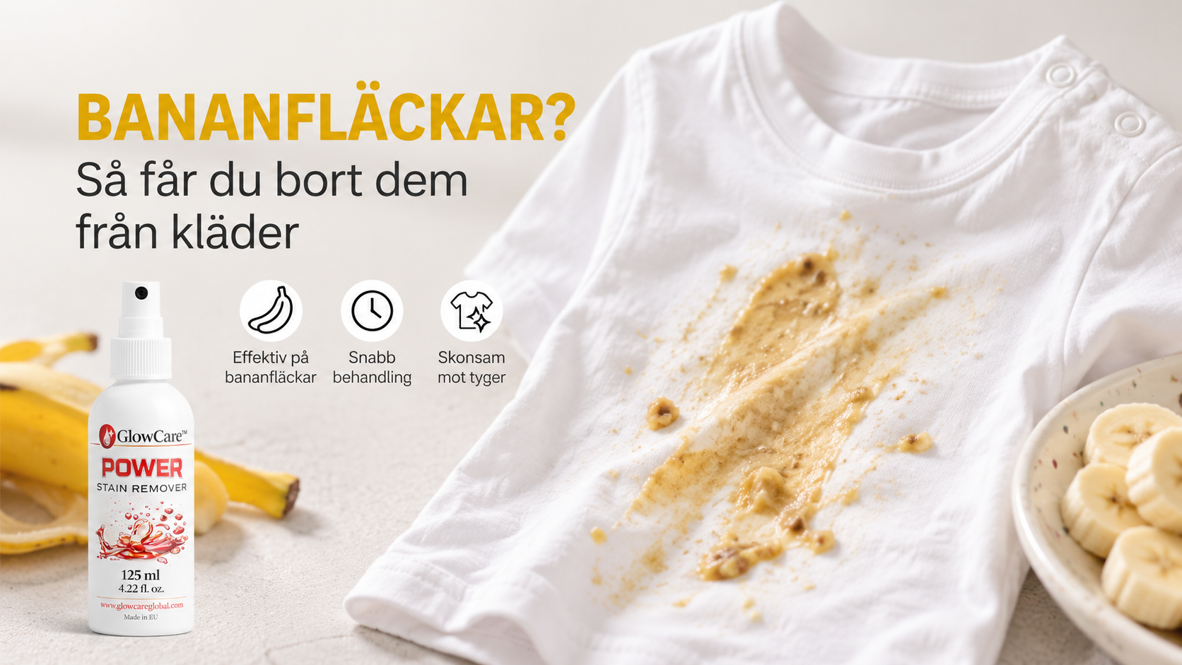 Hur får man bort bananfläckar från kläder?