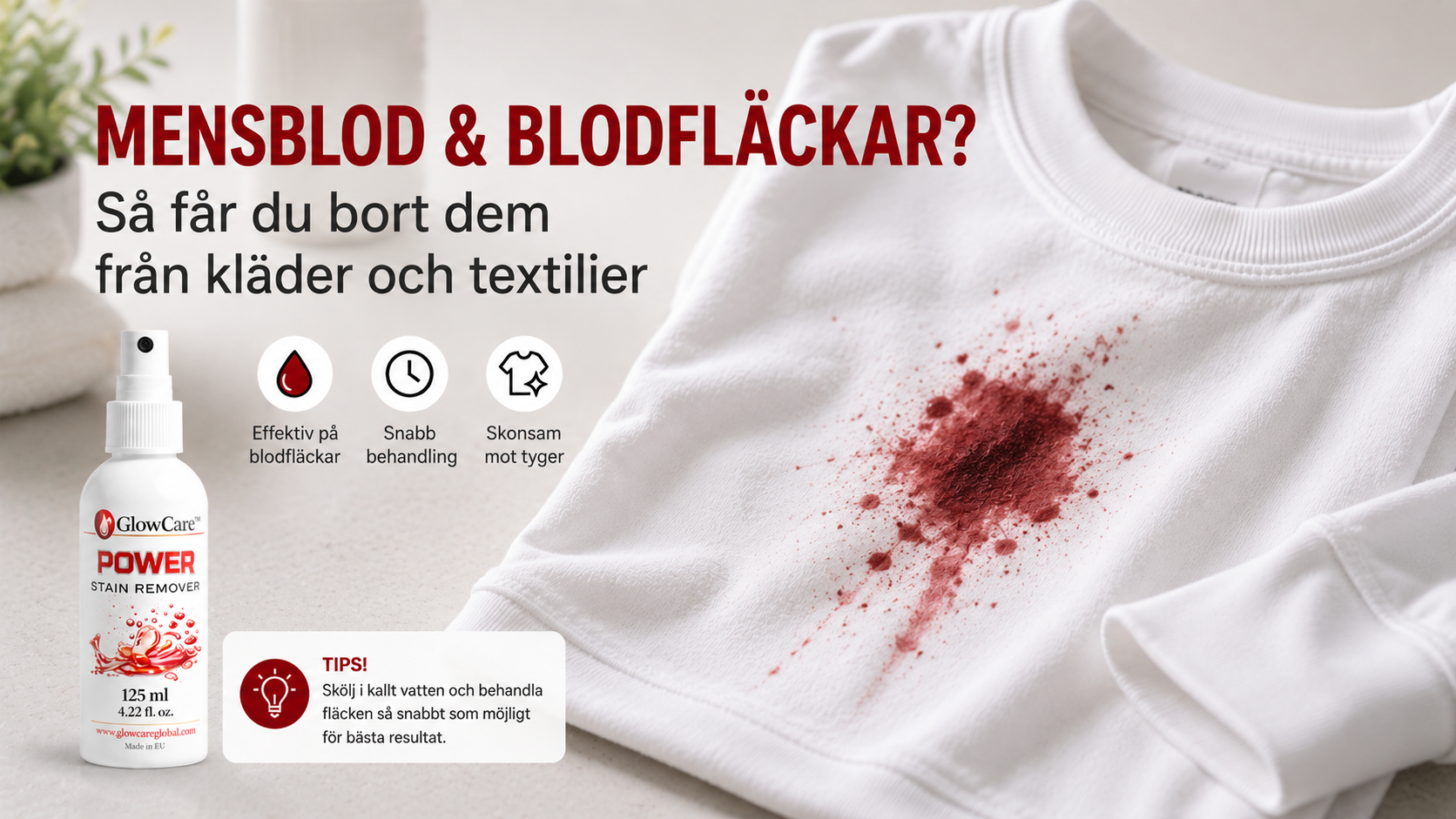 Hur får man bort mensblod och blodfläckar från kläder?