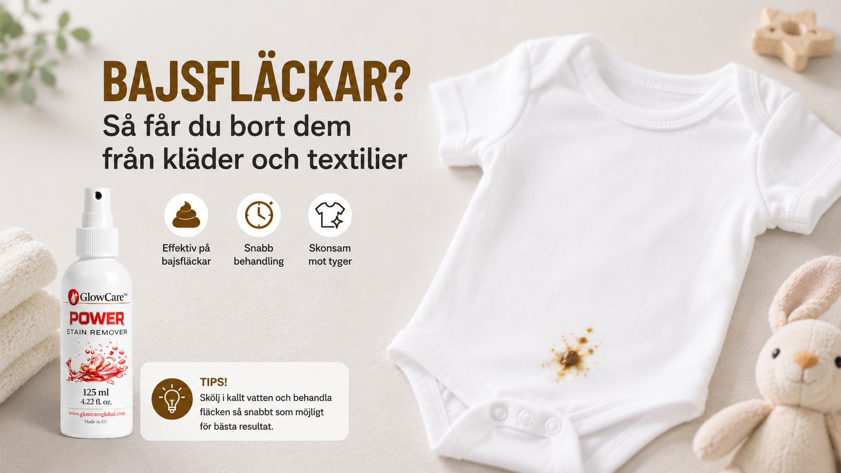 Hur får man bort bajsfläckar från kläder?